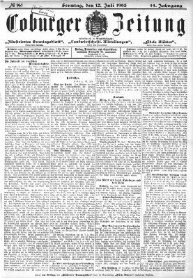 Coburger Zeitung Sonntag 12. Juli 1903
