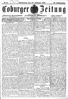 Coburger Zeitung Dienstag 19. Januar 1904
