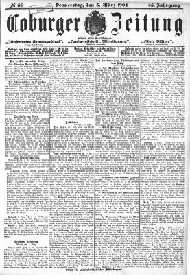 Coburger Zeitung Donnerstag 3. März 1904