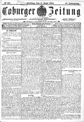 Coburger Zeitung Freitag 3. Juni 1904