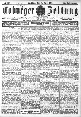 Coburger Zeitung Freitag 8. Juli 1904