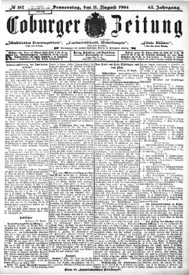 Coburger Zeitung Donnerstag 11. August 1904