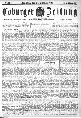 Coburger Zeitung Sonntag 24. Januar 1904