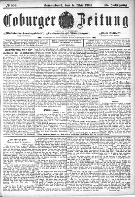 Coburger Zeitung Freitag 6. Mai 1904