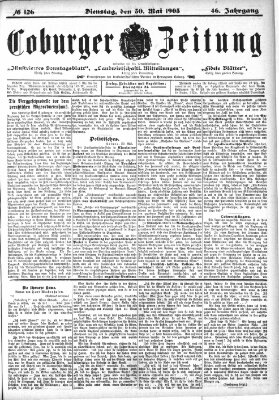 Coburger Zeitung Montag 30. Mai 1904