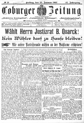 Coburger Zeitung Freitag 25. Januar 1907