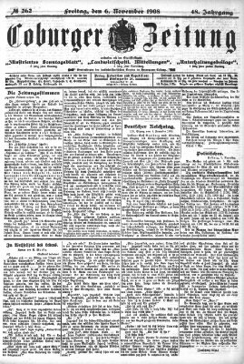 Coburger Zeitung Freitag 6. November 1908