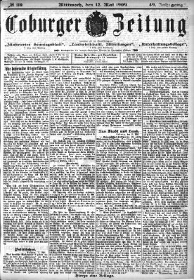 Coburger Zeitung Mittwoch 12. Mai 1909