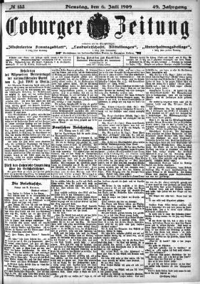 Coburger Zeitung Dienstag 6. Juli 1909