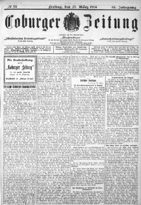 Coburger Zeitung Freitag 27. März 1914