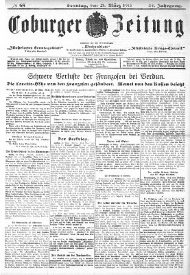 Coburger Zeitung Sonntag 21. März 1915