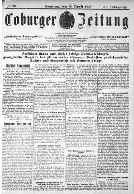 Coburger Zeitung Sonntag 18. April 1915