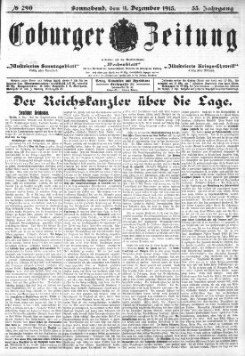 Coburger Zeitung Samstag 11. Dezember 1915