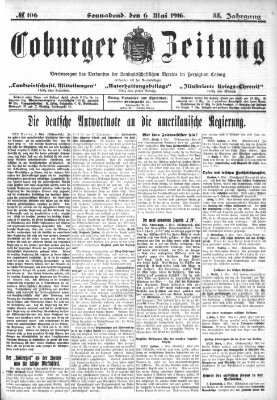 Coburger Zeitung Samstag 6. Mai 1916