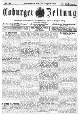 Coburger Zeitung Samstag 26. August 1916