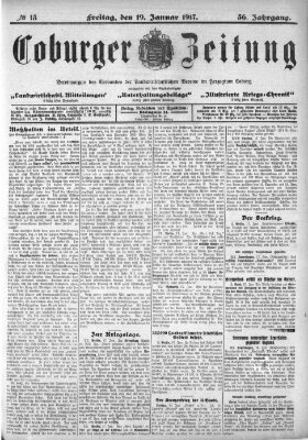 Coburger Zeitung Freitag 19. Januar 1917