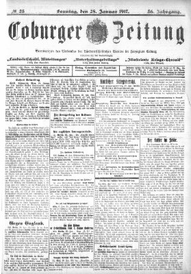 Coburger Zeitung Sonntag 28. Januar 1917