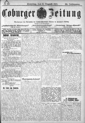 Coburger Zeitung Sonntag 5. August 1917