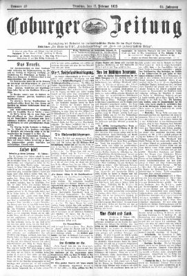 Coburger Zeitung Dienstag 17. Februar 1925