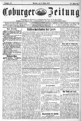 Coburger Zeitung Montag 9. März 1925