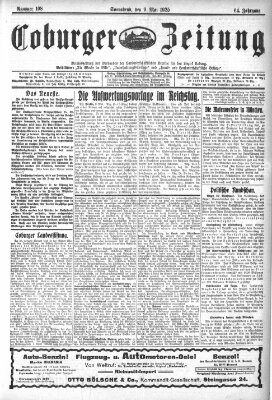 Coburger Zeitung Samstag 9. Mai 1925