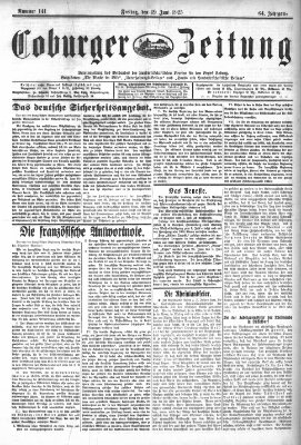 Coburger Zeitung Freitag 19. Juni 1925