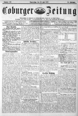 Coburger Zeitung Donnerstag 30. Juli 1925
