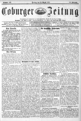 Coburger Zeitung Freitag 21. August 1925