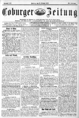 Coburger Zeitung Freitag 9. Oktober 1925