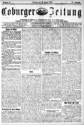 Coburger Zeitung Dienstag 26. Januar 1926