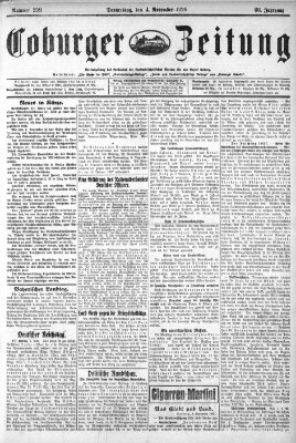 Coburger Zeitung Donnerstag 4. November 1926