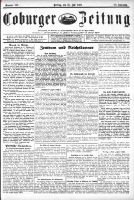 Coburger Zeitung Freitag 29. Juli 1927