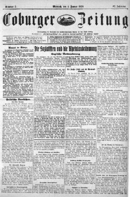 Coburger Zeitung Mittwoch 4. Januar 1928