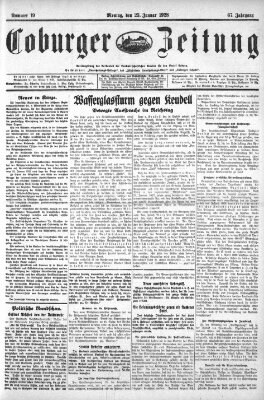 Coburger Zeitung Montag 23. Januar 1928