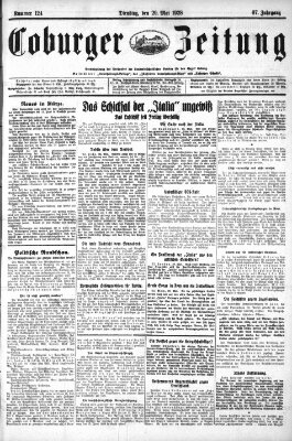 Coburger Zeitung Dienstag 29. Mai 1928