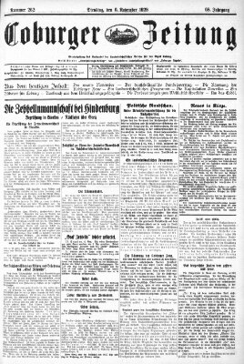 Coburger Zeitung Dienstag 6. November 1928
