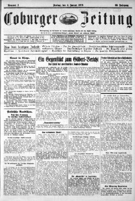 Coburger Zeitung Freitag 4. Januar 1929