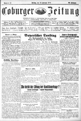 Coburger Zeitung Freitag 22. Februar 1929
