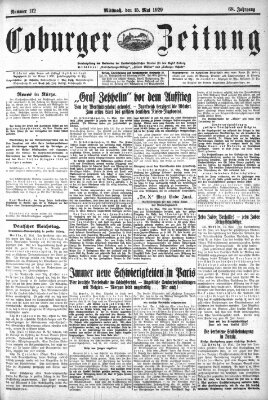 Coburger Zeitung Mittwoch 15. Mai 1929