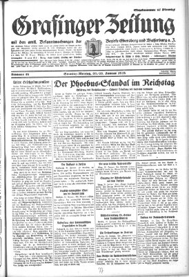 Grafinger Zeitung Montag 23. Januar 1928