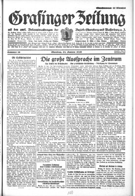 Grafinger Zeitung Dienstag 31. Januar 1928