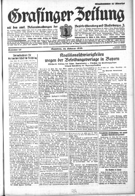 Grafinger Zeitung Samstag 25. Februar 1928