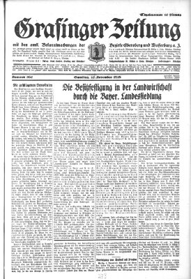 Grafinger Zeitung Samstag 10. November 1928