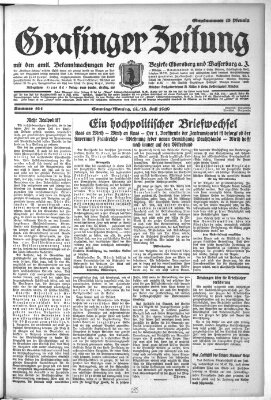 Grafinger Zeitung Sonntag 14. Juli 1929