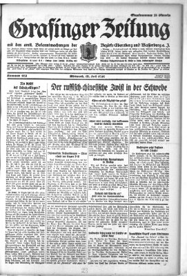 Grafinger Zeitung Mittwoch 17. Juli 1929