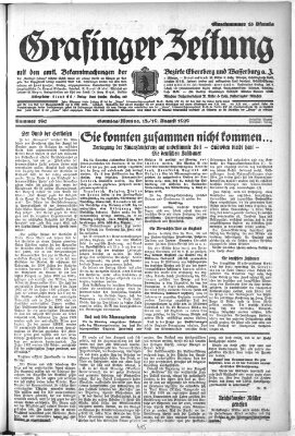 Grafinger Zeitung Sonntag 18. August 1929