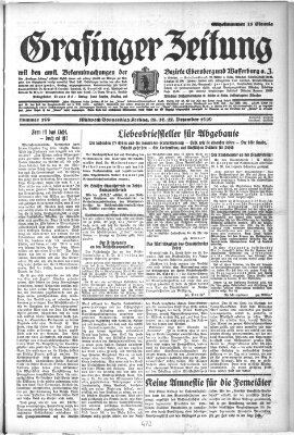 Grafinger Zeitung Mittwoch 25. Dezember 1929