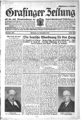 Grafinger Zeitung Dienstag 31. Dezember 1929