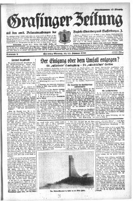 Grafinger Zeitung Montag 13. Januar 1930