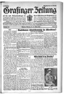 Grafinger Zeitung Sonntag 16. März 1930